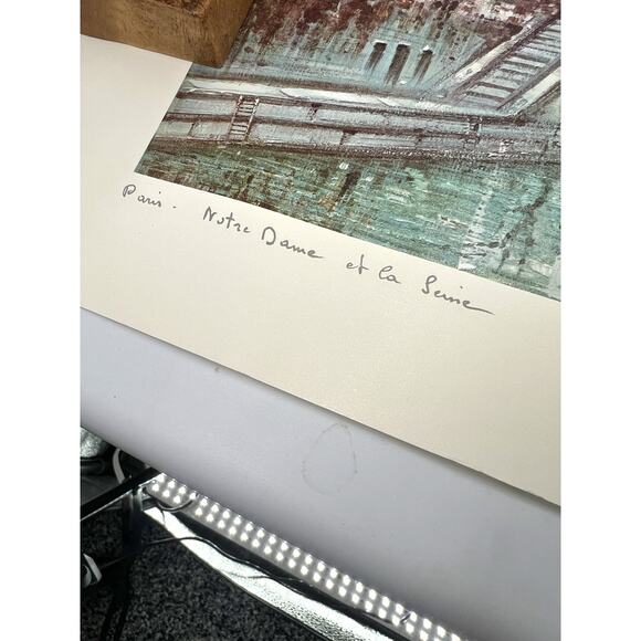Maurice Legendre 1972 Paris Print Krisarts C 208-05 NOTRE DAME/ SEINE RIVER - Picture 2 of 3